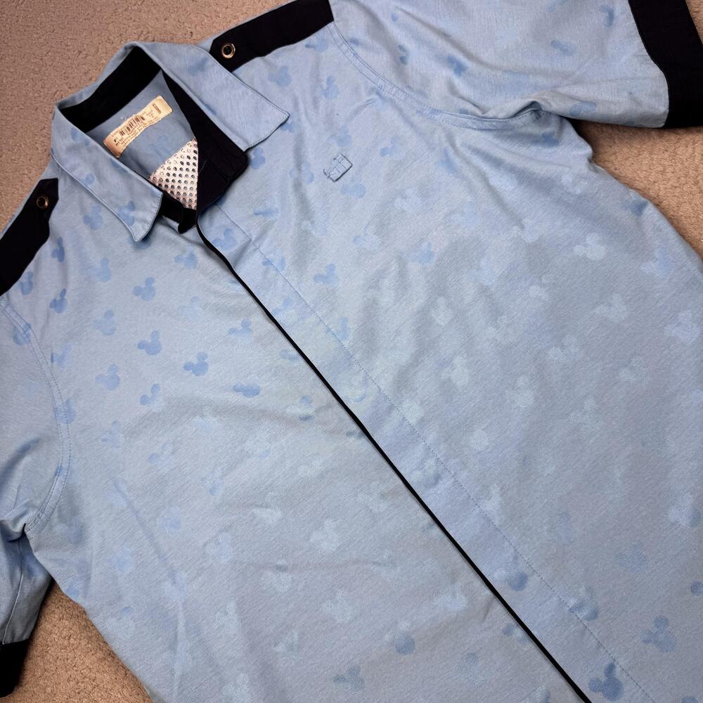 Vintage Disney World Wide Services Shirt Mens Medium Blue Mickey Mouse